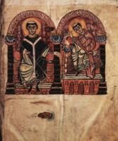 Изображение епископа Браулио Сарагосского и Исидора Севильского из манускрипта X в.