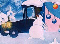 Снеговик - еще один помощник Деда Мороза (кадр из м/ф "Дед Мороз и Серый Волк").
